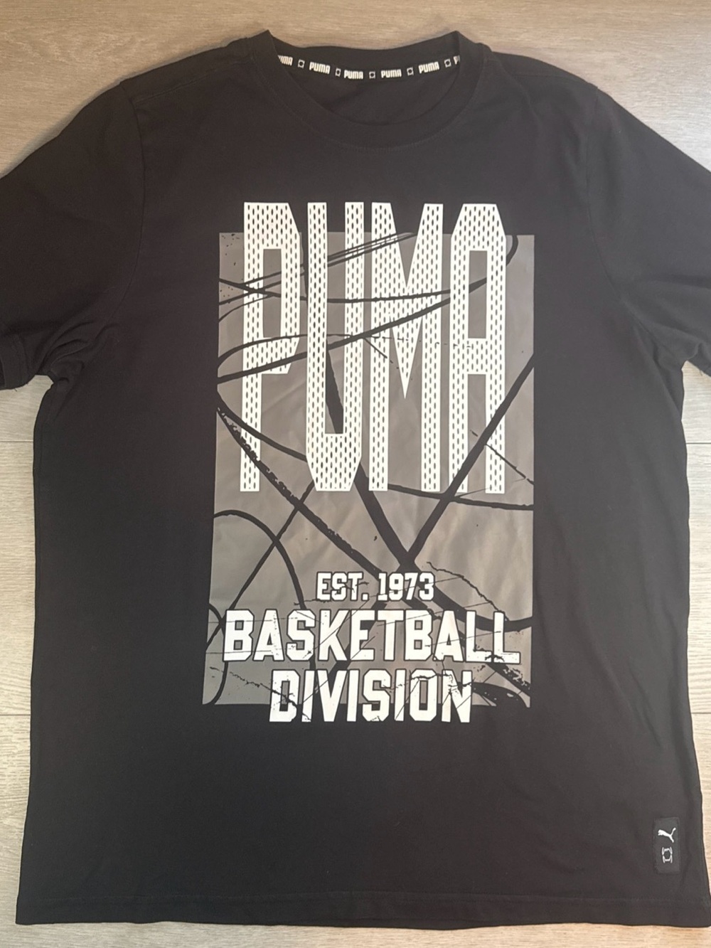 Puma Black Graphic Basketball Division Tee